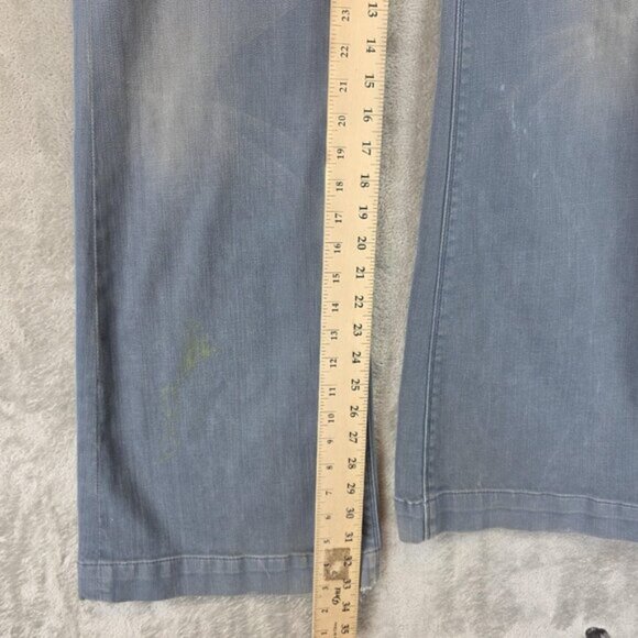 7 For All Mankind Jeans Womens 30 Blue Low Rise Ginger Flare Stretch Denim Pants - Picture 12 of 16